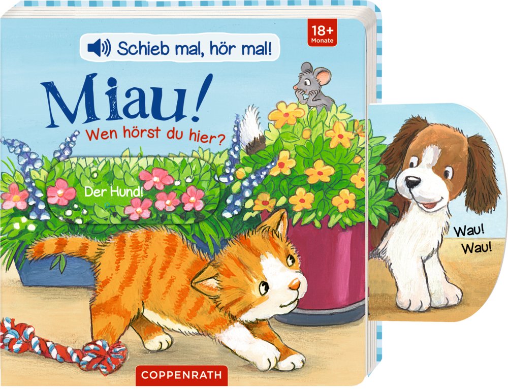 Schieb mal, hör mal!: Miau! Wen hörst du hier? (Soundbuch)