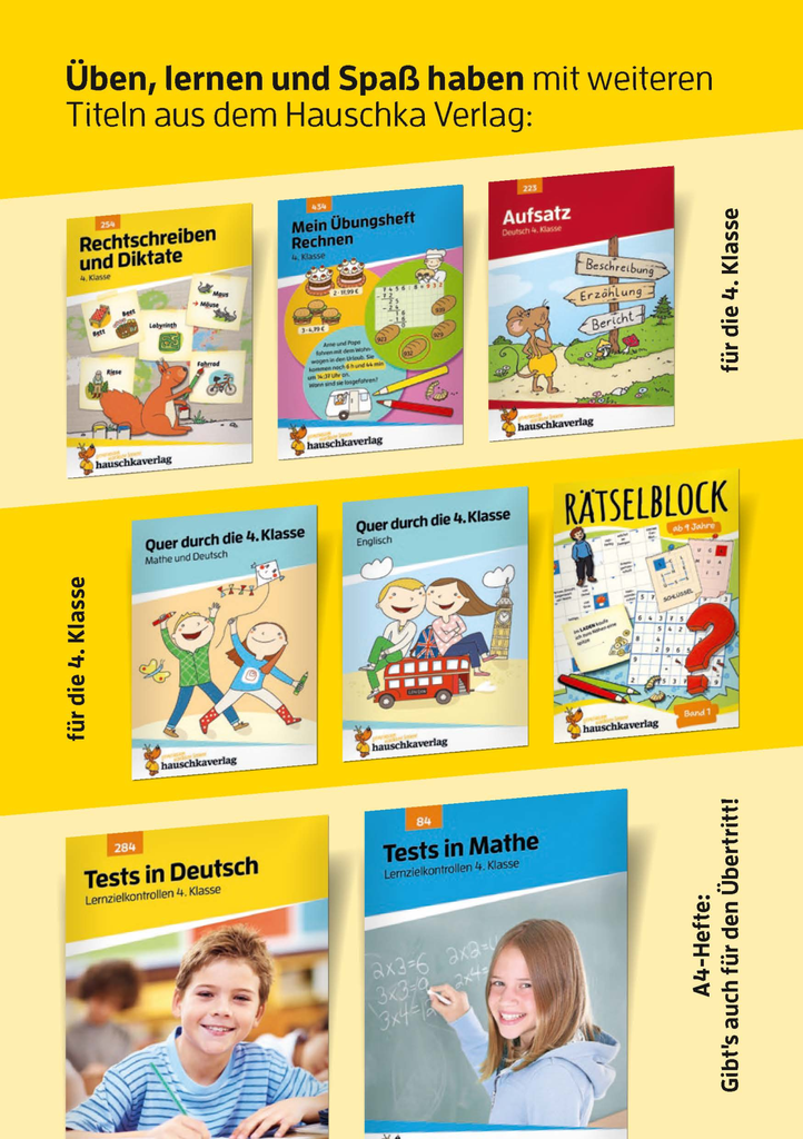 Mein Übungsheft Rechtschreiben 4. Klasse. Ab 9 Jahre.