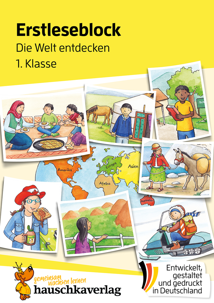 Erstleseblock - Lesen lernen 1. Klasse, Für Junge und Mädchen - Die Welt entdecken. Ab 6 Jahre.