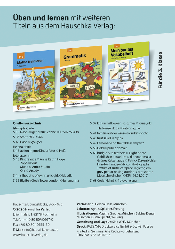 Quer durch die 3. Klasse, Englisch. Ab 8 Jahre.