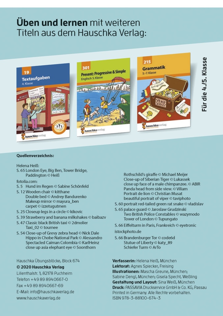 [9783881006743] Quer durch die 4. Klasse, Englisch - A5-Übungsblock