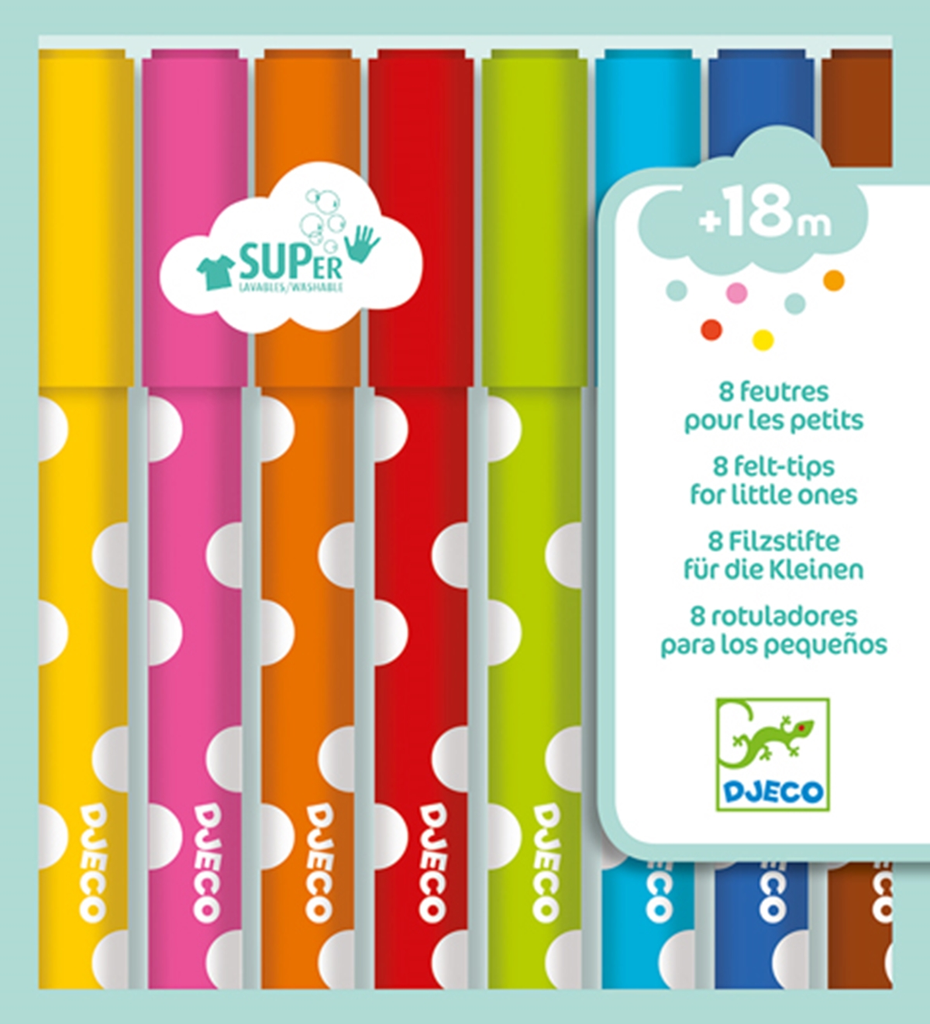 Farben: 8 dicke Filzstifte