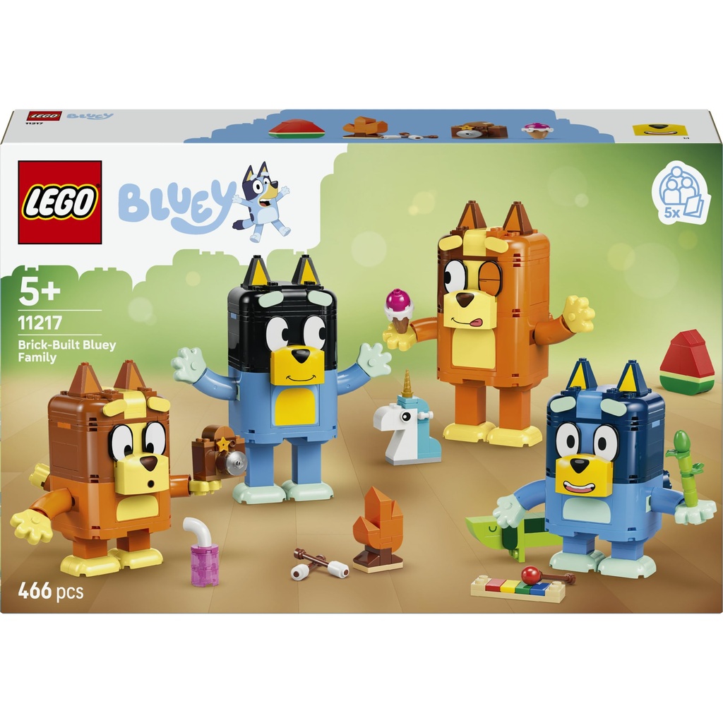 Blueys Familie aus LEGO Steinen