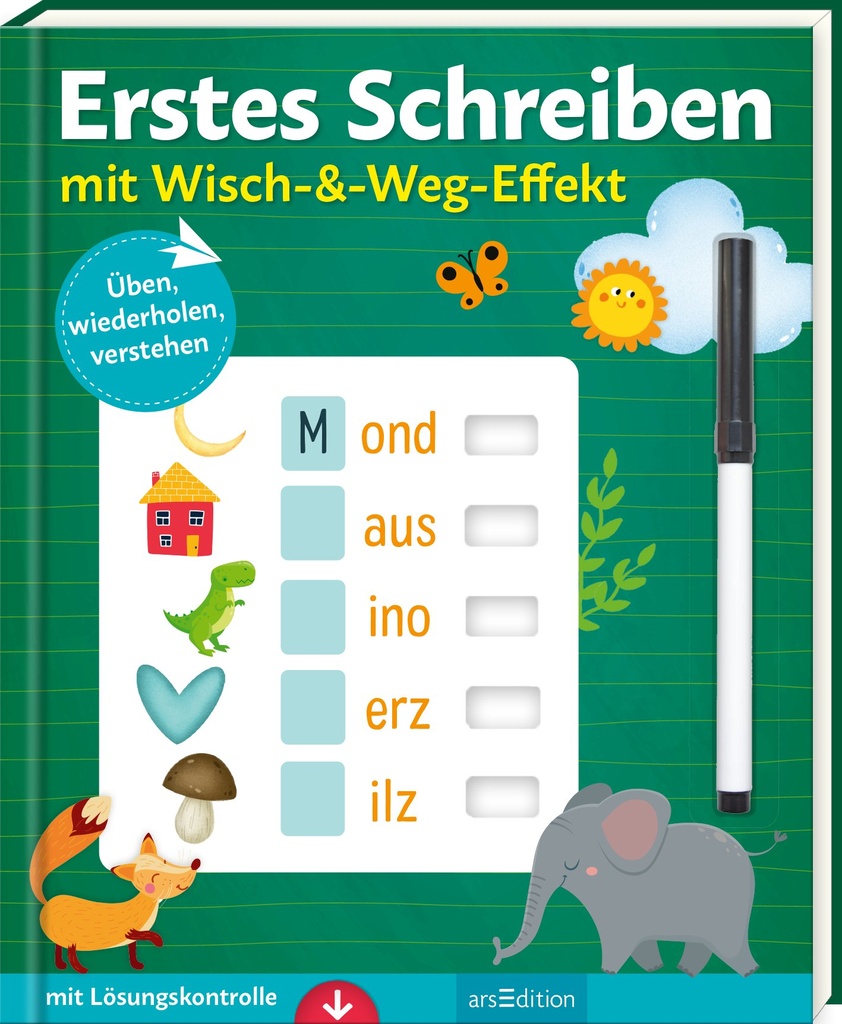 Erstes Schreiben - mit Wisch-&-Weg-Effekt