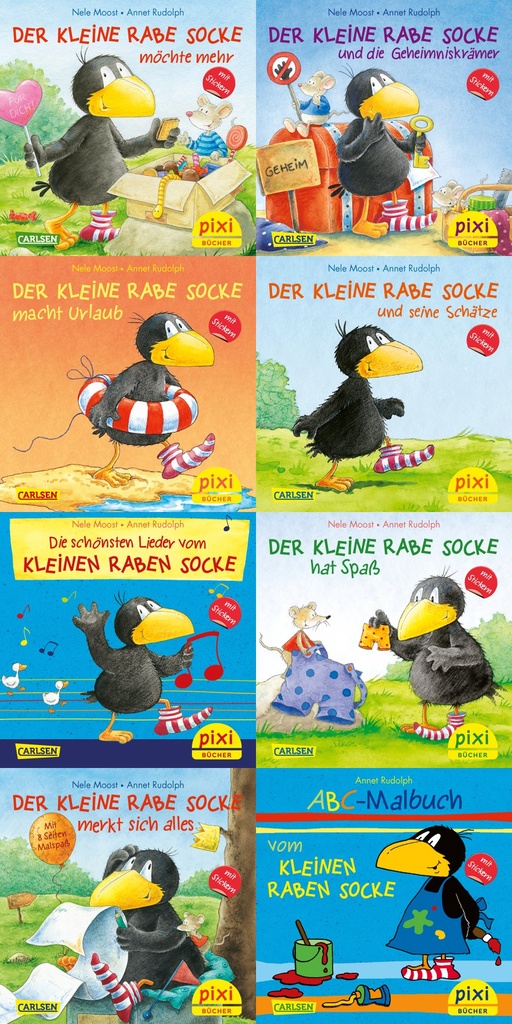 Pixi-Box 193: Der kleine Rabe Socke mit Stickern