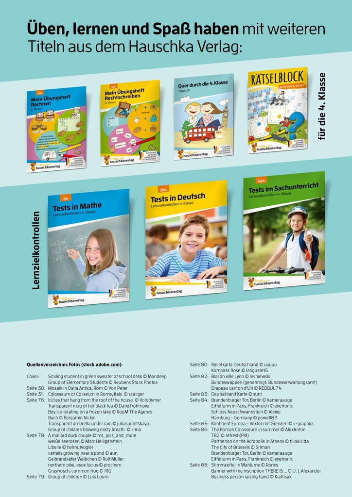 [9783881001946] Erfolgreich durch die 4. Klasse – Mathe, Deutsch, Sachunterricht, A4-Heft