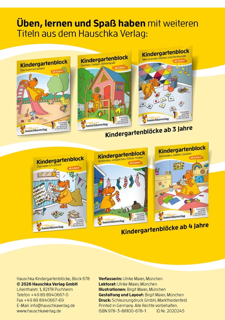 [9783881006781] Kindergartenblock ab 3 Jahre – Suchen, entdecken und vergleichen, A5-Block