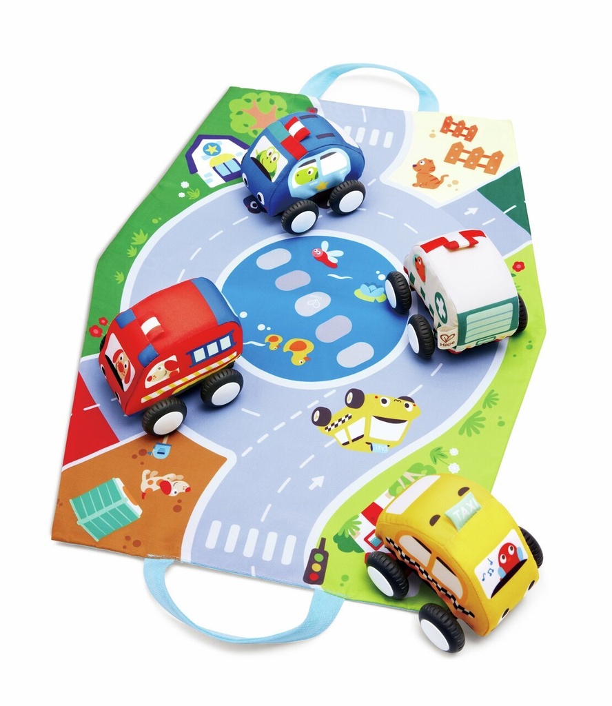 Plüschauto-Set mit Rückziehmotor