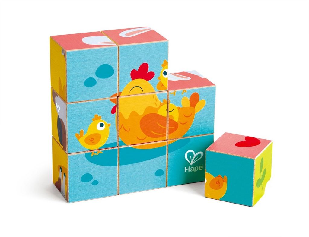 [6943478056596] Bauernhoftiere-Blockpuzzle