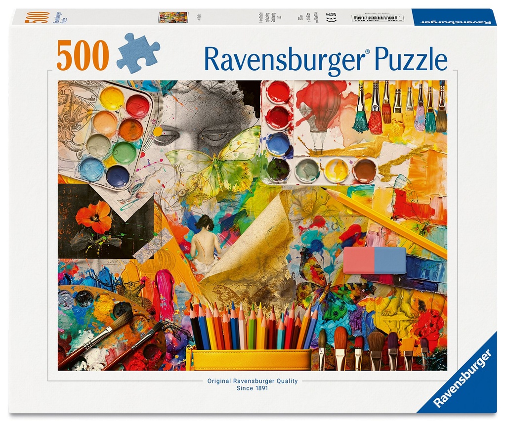 [4005555018452] Puzzle 500 Teile - Künstleratelier
