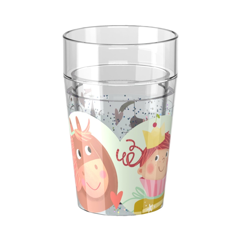 [4010168285726] Glitzerbecher Prinzessin & Pferd, Motiv 2