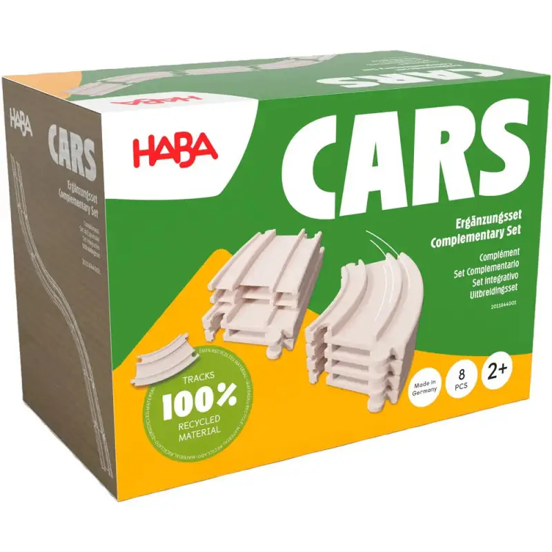 [4010168283463] HABA Cars Ergänzungsset Schienen für Rennbahn | Erweiterung Holz