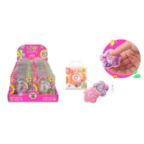 [4032722968272] GF-6 Fidget-Spinner Blume, 2-fach sortiert