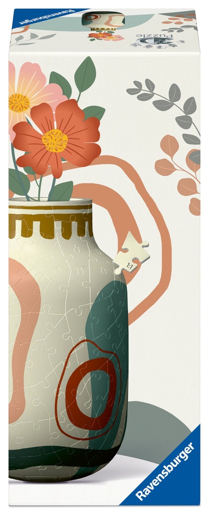3D Puzzle Vase Organic Beige
