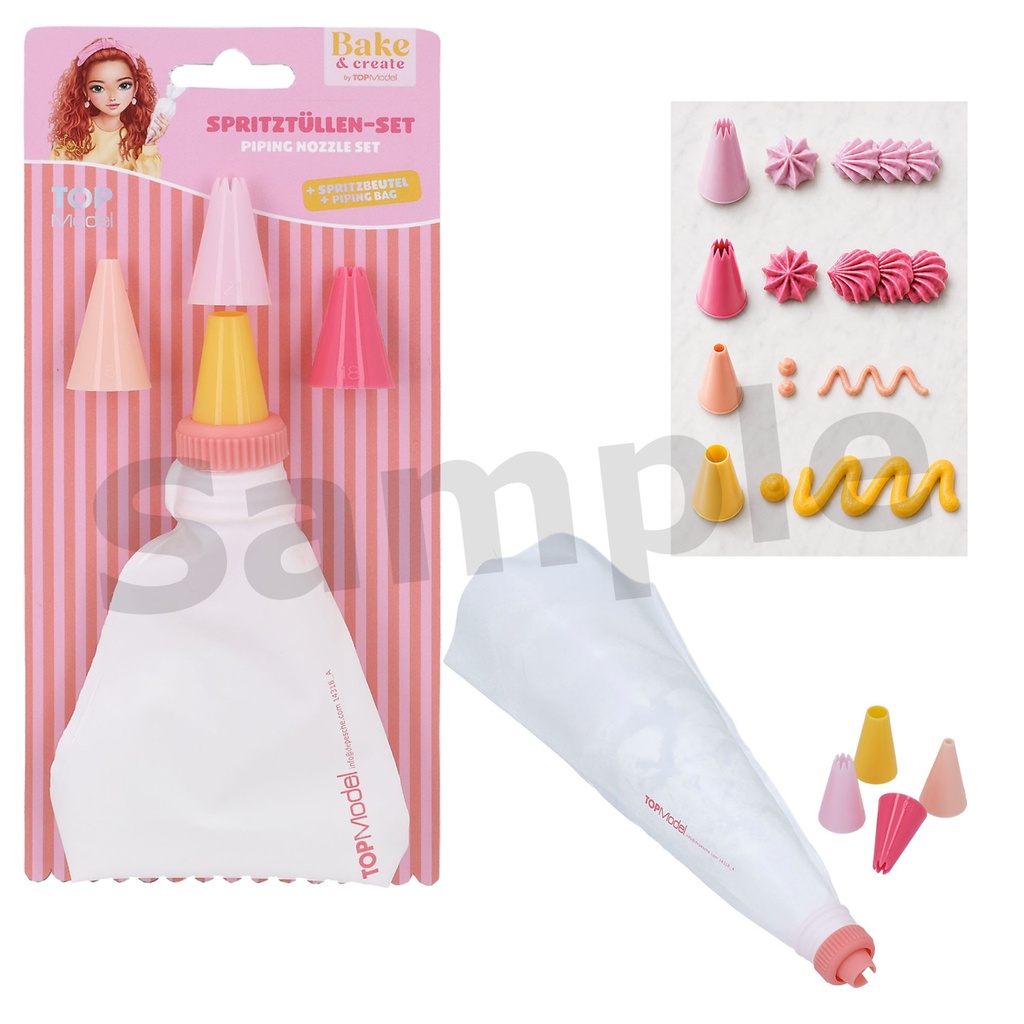 TOPModel Spritztüllen Set inkl Spritzbeutel BAKE and CREATE
