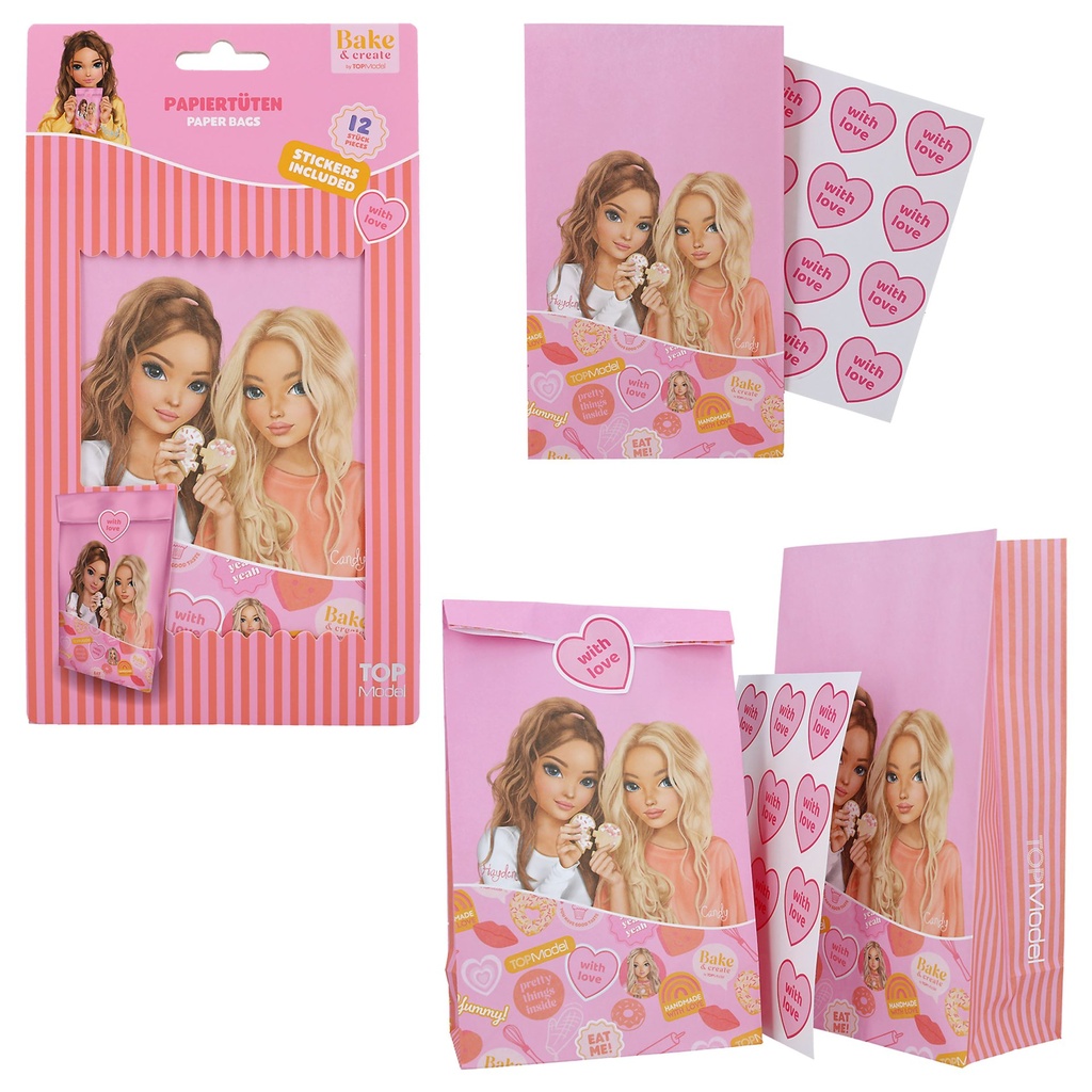 TOPModel Papiertüten inkl. Stickern BAKE and CREATE