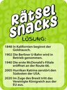 Rätsel Snacks: Wann war was?