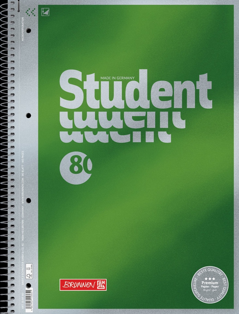 [4061947153651] Collegeblock A4 unliniert Premium