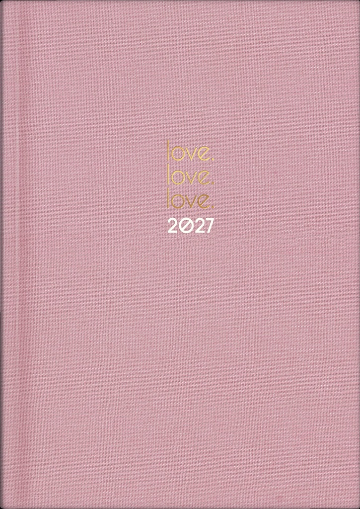Buchkalender Premium Young Line 2027 „Love“ | A5, Textil