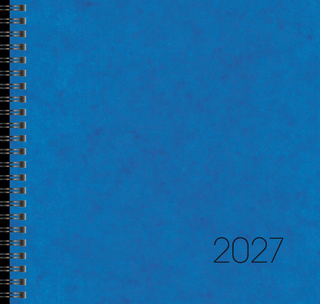 Buchkalender Mod. 766 2027 | 21×20,5 cm, Karton, blau