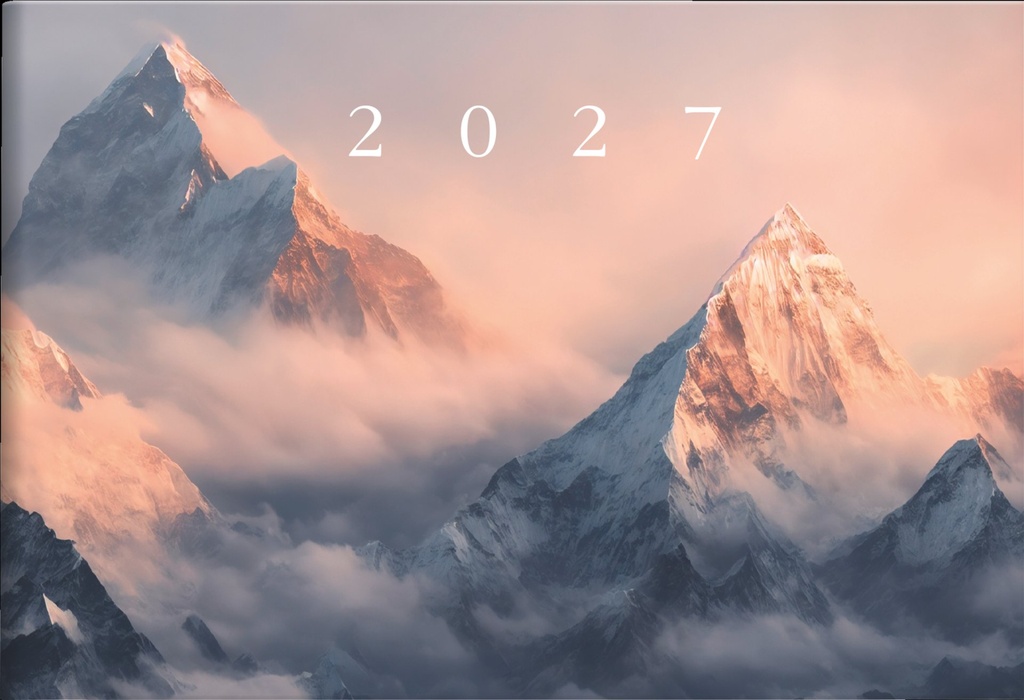 Taschenkalender Design Line Mod. Septimus 2027 „Mountain“ | A6 quer, Papier