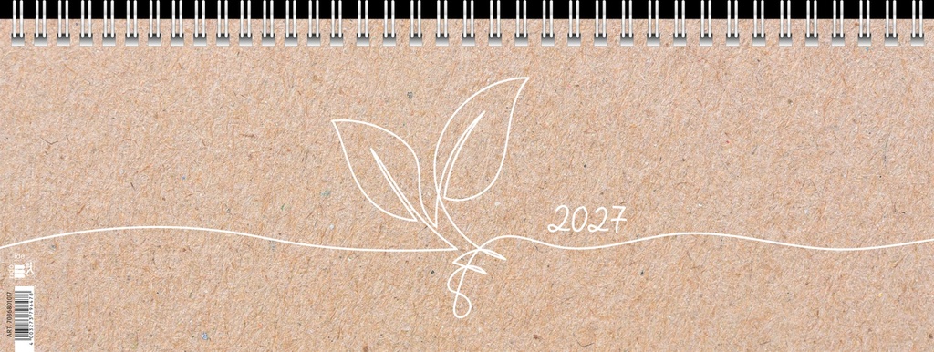 Querterminbuch 2027 „Nature“ | 29,7×10,5 cm, Karton
