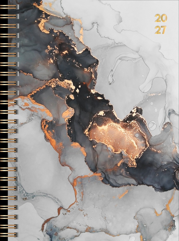 Buchkalender Premium Young Line 2027 „Marble“ | A5, Papier
