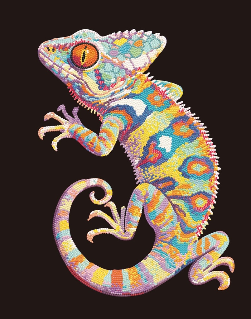 Diamond Painting Neon Chamäleon