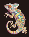 Diamond Painting Neon Chamäleon
