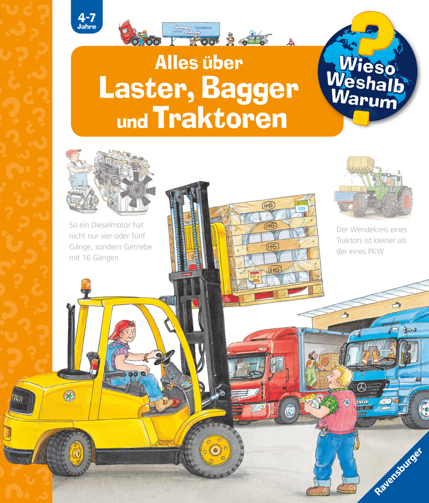 Alles über Laster. Bagger und Traktoren