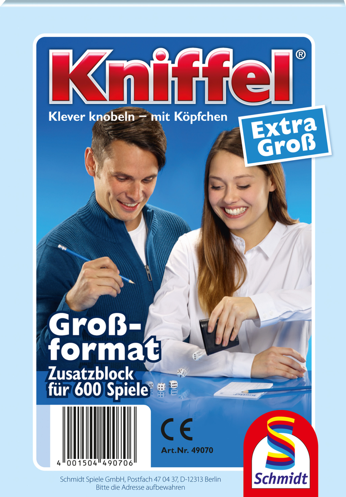 Großer Kniffelblock 30er Display