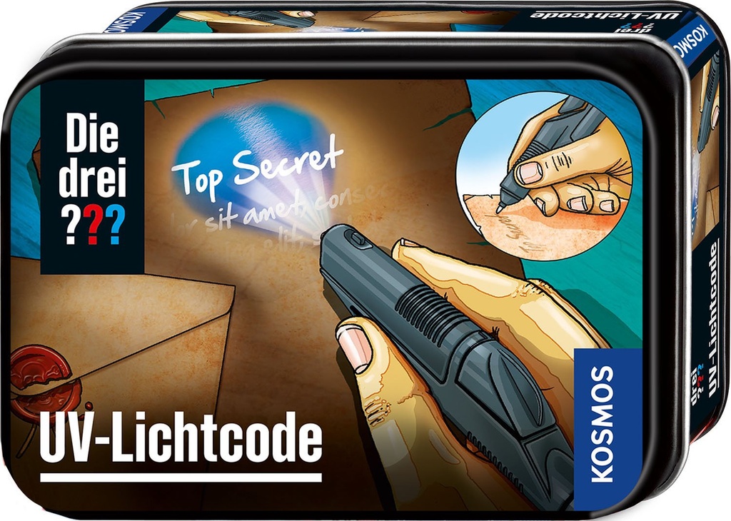 Die drei ??? UV-Lichtcode (gr. Dose)