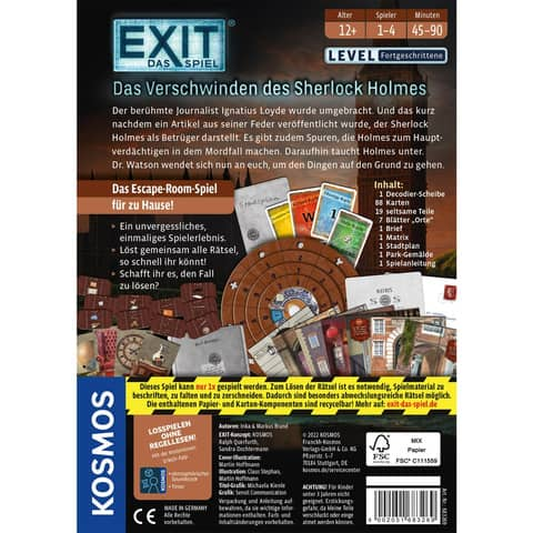EXIT® Das Verschwinden des Sherlock Holmes (F)