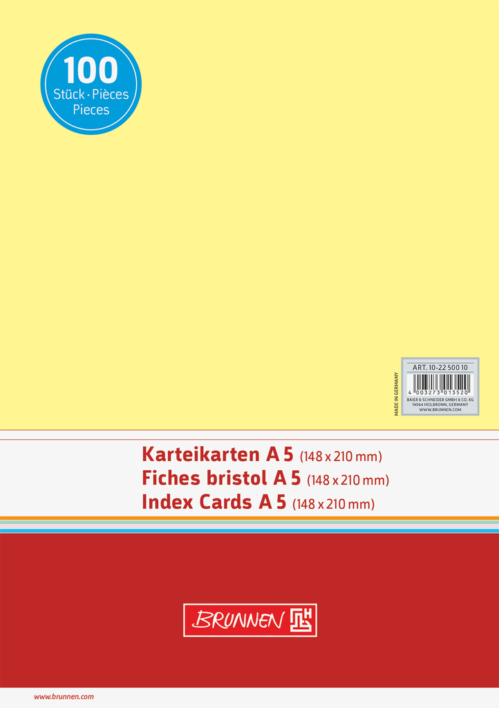 Karteikarte A5 unlin ge 100St