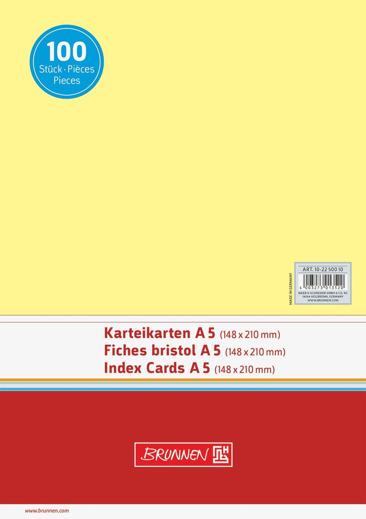 Karteikarte A5 unlin ge 100St