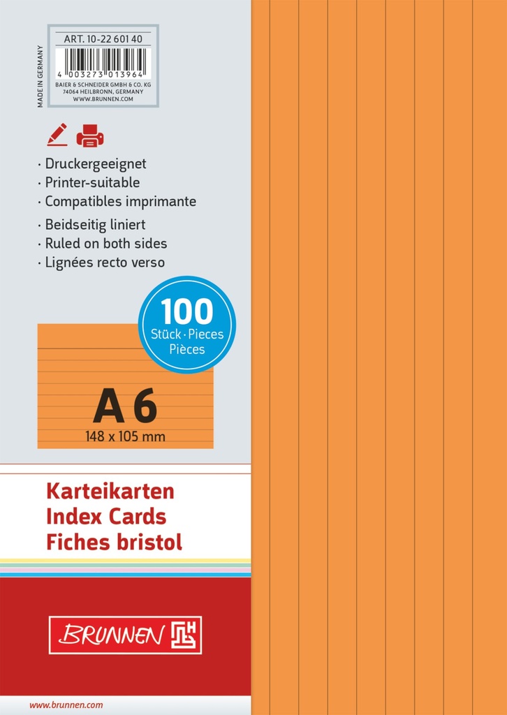 Karteikarte A6 lin or 100St