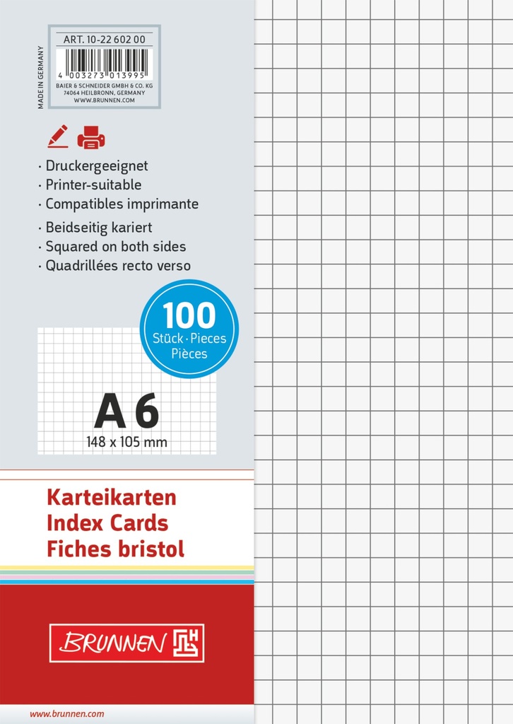 Karteikarte A6 kar ws 100St