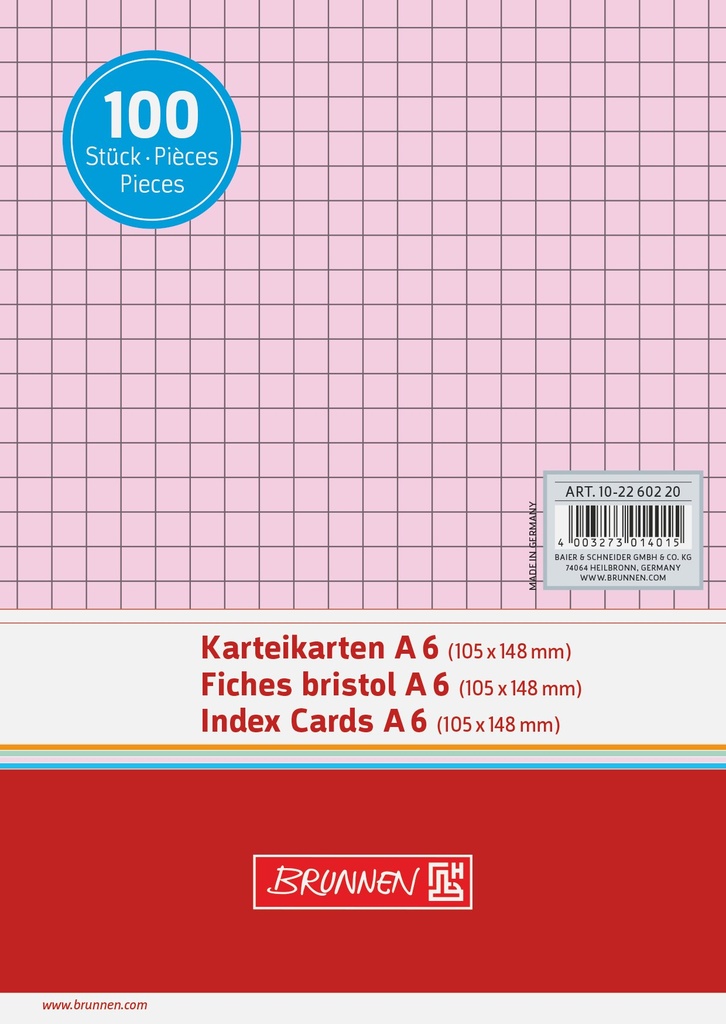 Karteikarte A6 kar rt 100St