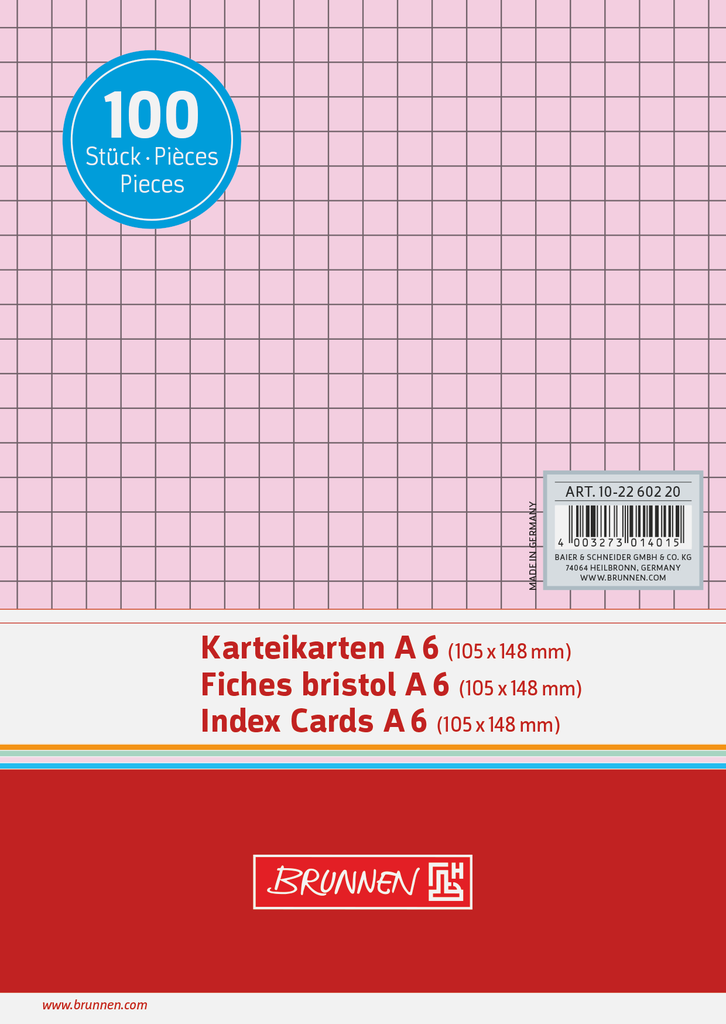 Karteikarte A6 kar rt 100St