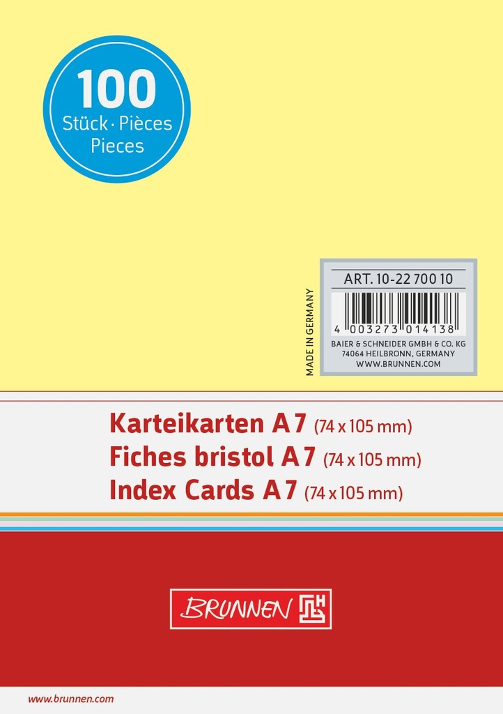 Karteikarte A7 unlin ge 100St