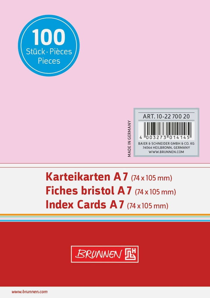 Karteikarte A7 unlin rt 100St