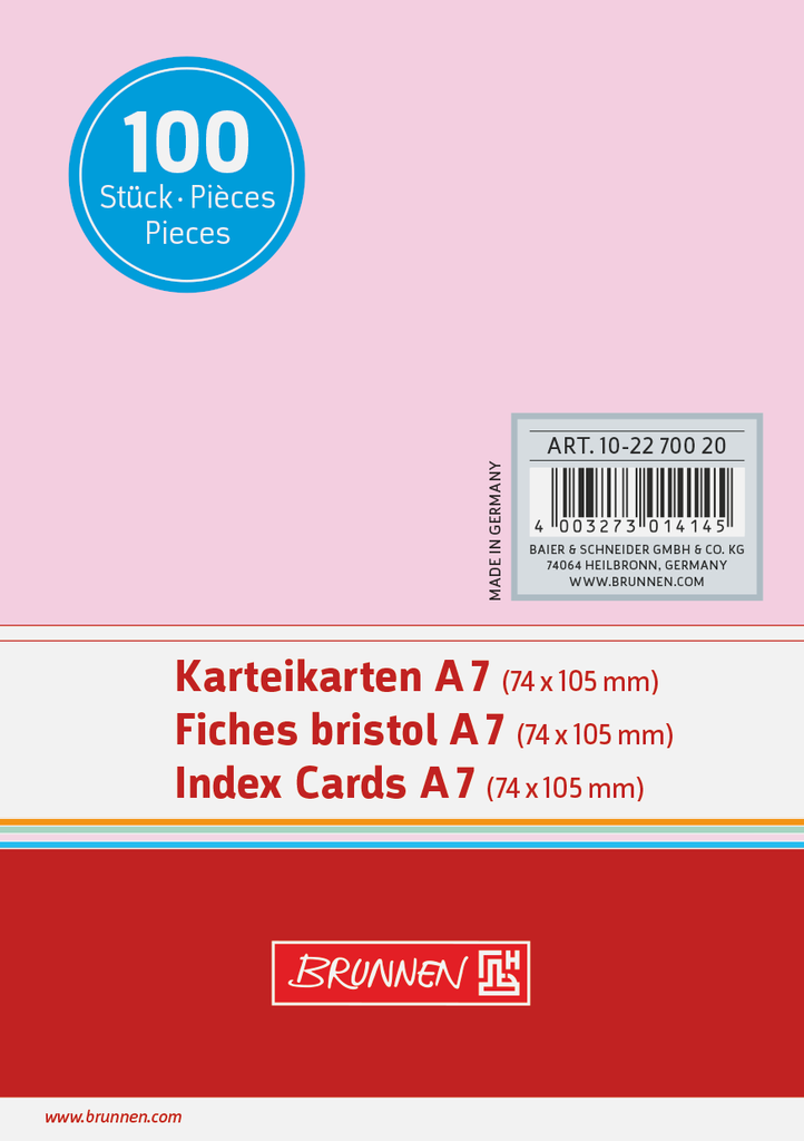 Karteikarte A7 unlin rt 100St