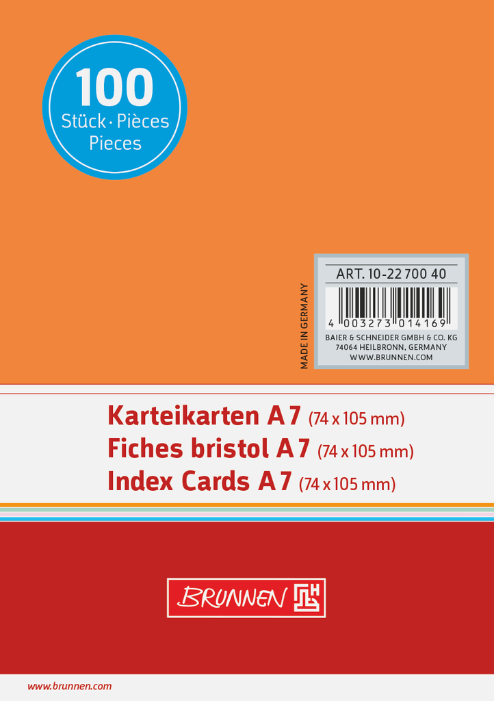Karteikarte A7 unlin or 100St
