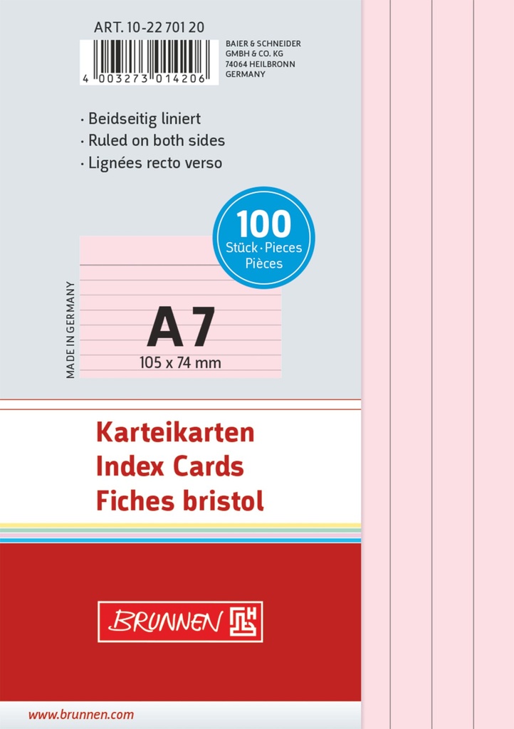 Karteikarte A7 lin rt 100St