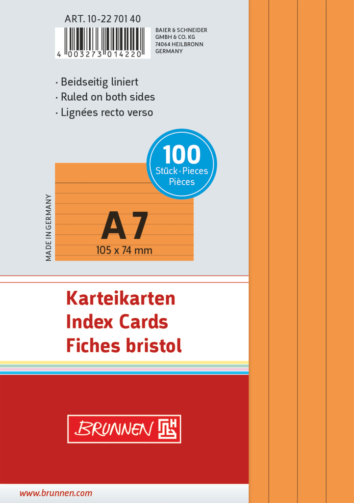 Karteikarte A7 lin or 100St