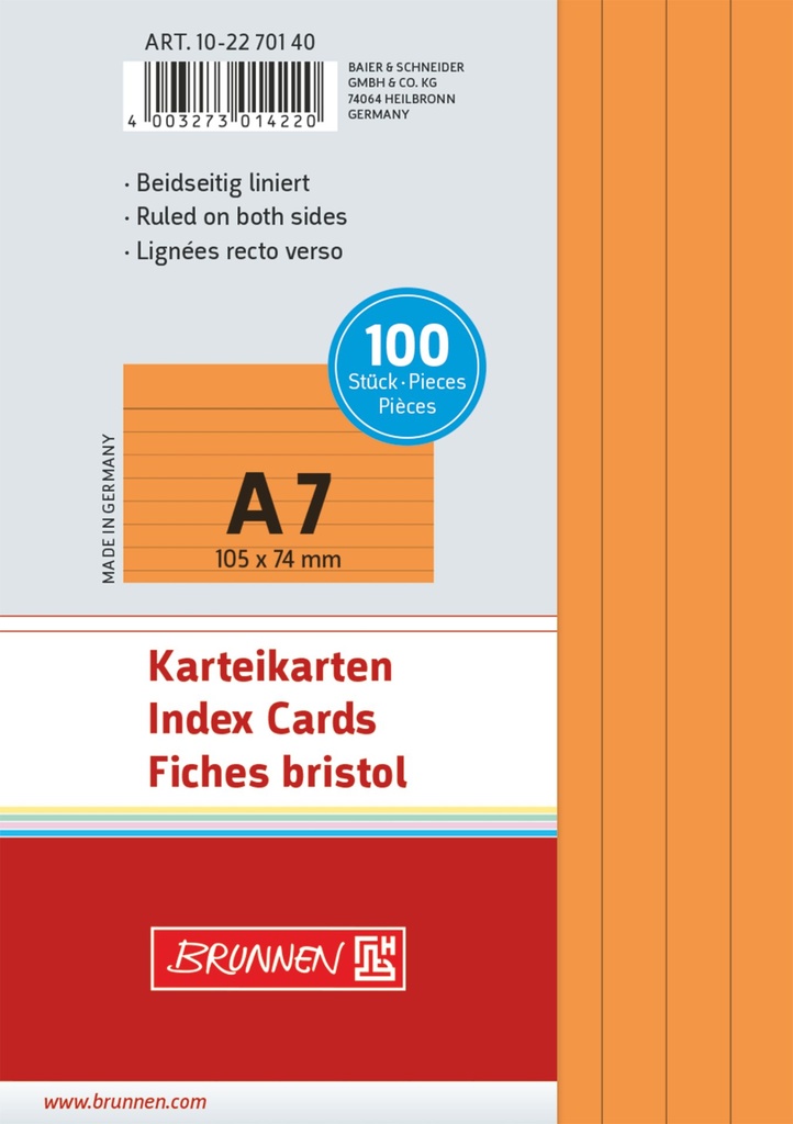 Karteikarte A7 lin or 100St