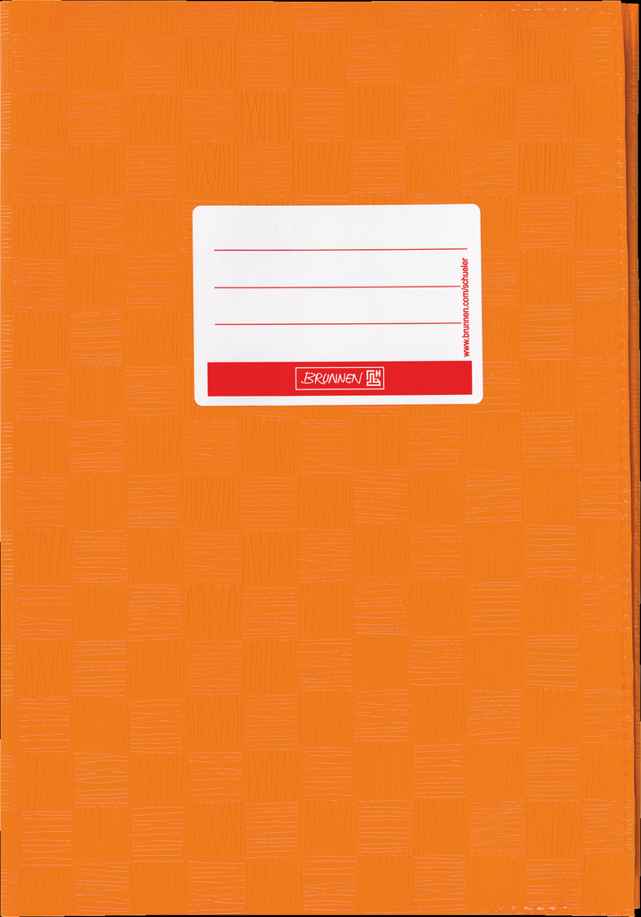 Hefthülle A5 orange Folie mitSchild