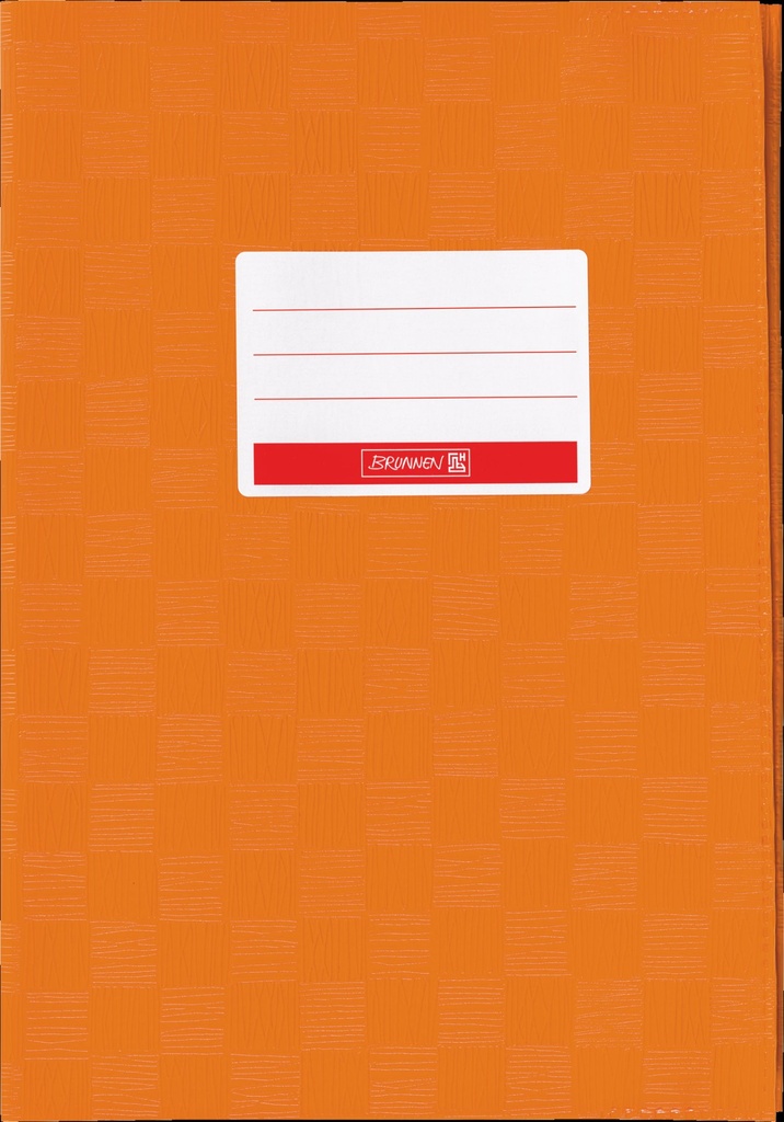 Hefthülle A5 orange Folie mitSchild