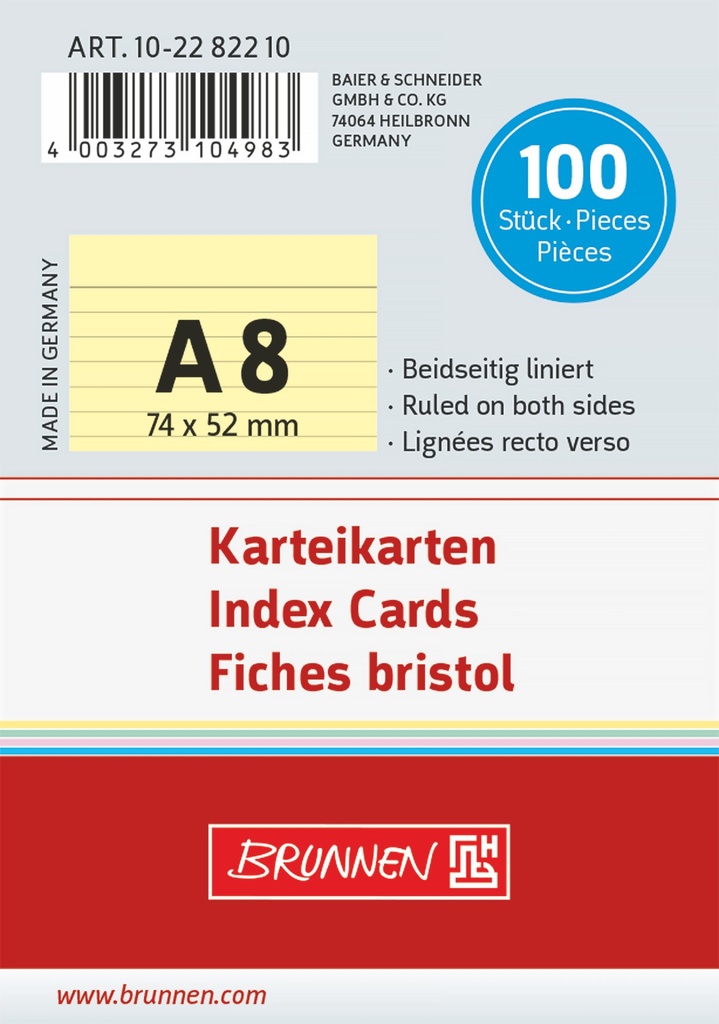 Karteikarte A8 lin ge 100St