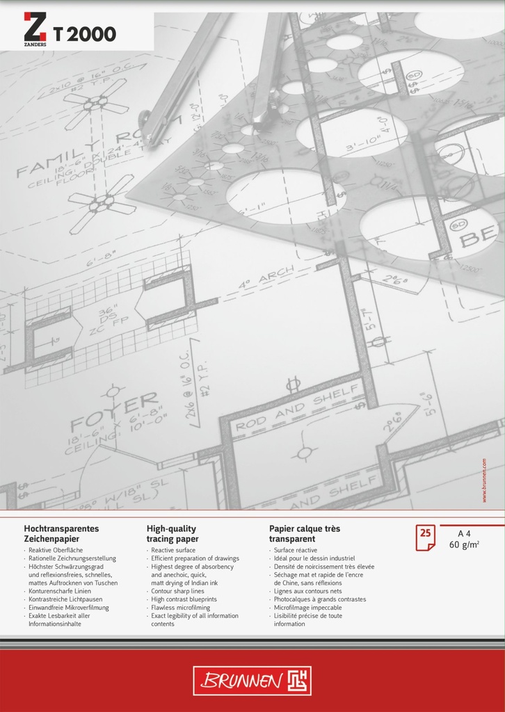 Entwurfblock A4 60g 25Bl